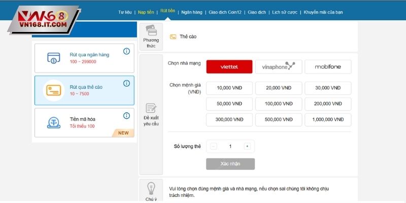 Rút Tiền VN168 - Cách Để Thực Hiện Giao Dịch Trong 3 Phút - vabet