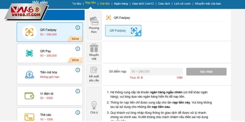 Nạp Tiền VN168 - Hướng Dẫn Siêu Tốc, Nhận Đủ Vốn Cược - vabet